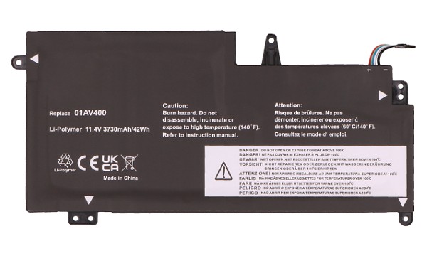 ThinkPad 13 (2nd Gen) 20J2 Batterie (Cellules 3)
