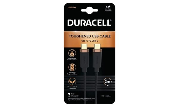 Câble USB-C rapide Duracell 2m vers USB-C