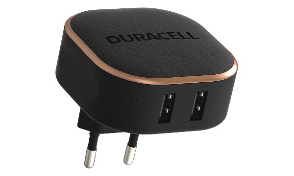 Chargeur de téléphone et de tablette USB Duracell 2x2.4A
